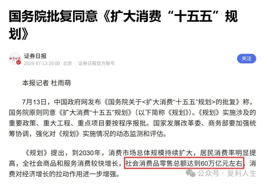 国务院批复同意《扩大消费“十五五”规划》