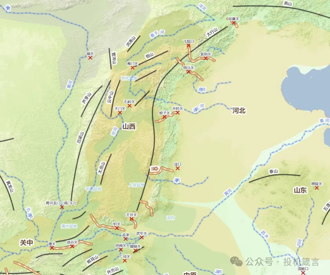 山西地势图
